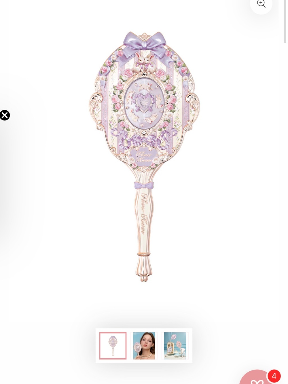 Hand Mirror – Lavender Decorative Mirror Flower Knows
